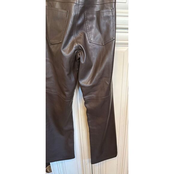 Jakke Women's High Rise Faux Leather Cindy Trousers Chocolate Small NWT - Picture 5 of 11